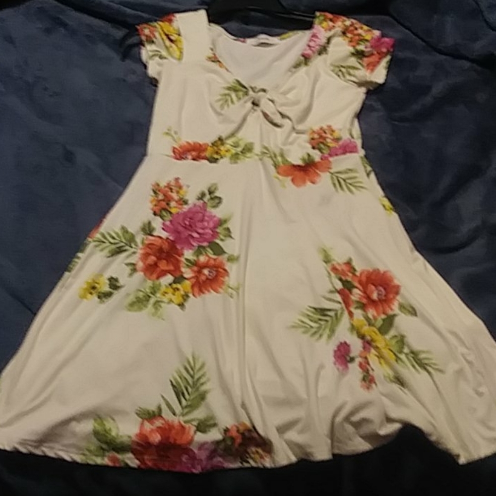A colorful floral dress
